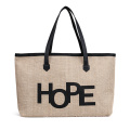 Wholesale Custom Logo Eco-Friendly Burlap Grocery Tote Beach Bags Foldable Jute Shopping Bag for Sale